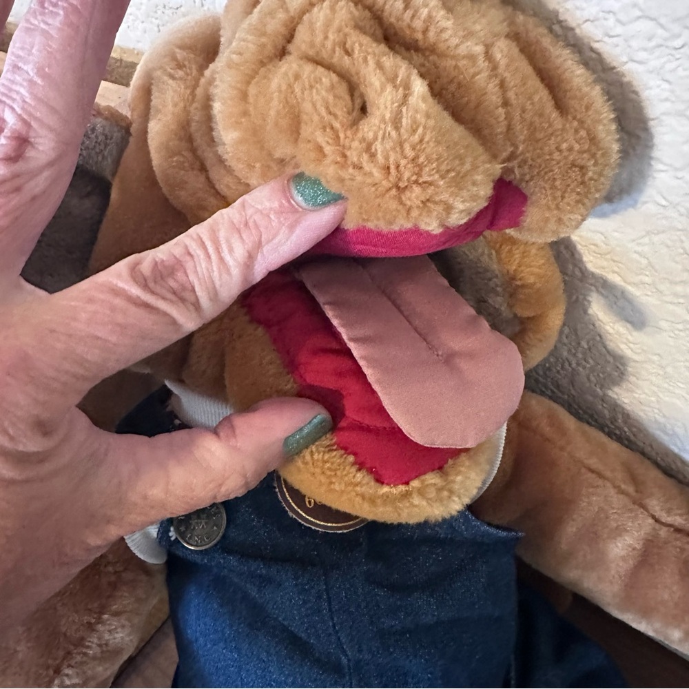 GANZ Vintage Mr Wrinkles Plush Puppy Dog Hand Puppet - Picture 9 of 11